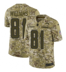 Nike Chargers #81 Mike Williams Camo Mens Stitched NFL Limited 2018 Salute To Service Jersey Nike Chargers #81 Mike Williams Camo Mens Stitched NFL Limited 2018 Salute To Service Jersey