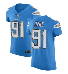 Nike Chargers #91 Justin Jones Electric Blue Alternate Mens Stitched NFL Vapor Untouchable Elite Jersey Nike Chargers #91 Justin Jones Electric Blue Alternate Mens Stitched NFL Vapor Untouchable Elite Jersey