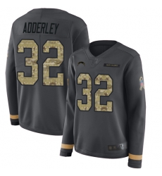 Chargers 32 Nasir Adderley Anthracite Salute to Service Women Stitched Football Limited Therma Long Sleeve Jersey Chargers 32 Nasir Adderley Anthracite Salute to Service Women Stitched Football Limited Therma Long Sleeve Jersey