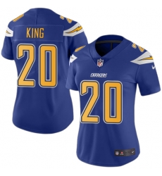 Nike Chargers #20 Desmond King Electric Blue Womens Stitched NFL Limited Rush Jersey Nike Chargers #20 Desmond King Electric Blue Womens Stitched NFL Limited Rush Jersey
