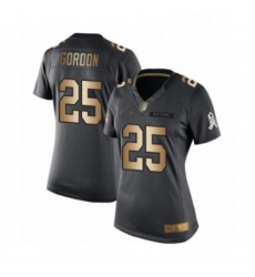 Womens Los Angeles Chargers 25 Melvin Gordon Limited Black Gold Salute to Service Football Jersey Womens Los Angeles Chargers 25 Melvin Gordon Limited Black Gold Salute to Service Football Jersey