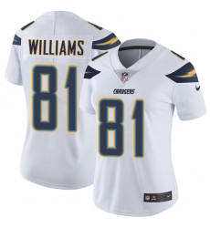 Womens Nike Chargers #81 Mike Williams White Stitched NFL Vapor Untouchable Limited Jersey Womens Nike Chargers #81 Mike Williams White Stitched NFL Vapor Untouchable Limited Jersey