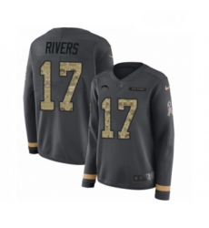 Womens Nike Los Angeles Chargers 17 Philip Rivers Limited Black Salute to Service Therma Long Sleeve NFL Jersey Womens Nike Los Angeles Chargers 17 Philip Rivers Limited Black Salute to Service Therma Long Sleeve NFL Jersey