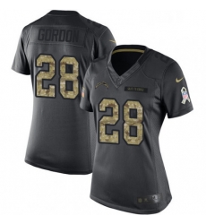Womens Nike Los Angeles Chargers 28 Melvin Gordon Limited Black 2016 Salute to Service NFL Jersey Womens Nike Los Angeles Chargers 28 Melvin Gordon Limited Black 2016 Salute to Service NFL Jersey
