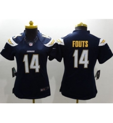 Womens Nike San Diego Chargers #14 Dan Fouts Navy Blue Team Color Stitched NFL Limited Jersey Womens Nike San Diego Chargers #14 Dan Fouts Navy Blue Team Color Stitched NFL Limited Jersey