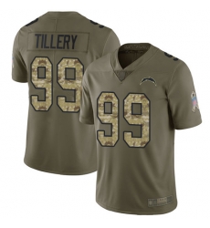 Chargers 99 Jerry Tillery Olive Camo Youth Stitched Football Limited 2017 Salute to Service Jersey Chargers 99 Jerry Tillery Olive Camo Youth Stitched Football Limited 2017 Salute to Service Jersey