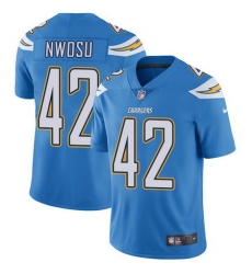 Nike Chargers #42 Uchenna Nwosu Electric Blue Alternate Youth Stitched NFL Vapor Untouchable Limited Jersey Nike Chargers #42 Uchenna Nwosu Electric Blue Alternate Youth Stitched NFL Vapor Untouchable Limited Jersey