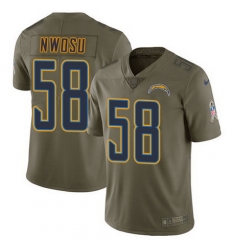 Nike Chargers #58 Uchenna Nwosu Olive Youth Stitched NFL Limited 2017 Salute to Service Jersey Nike Chargers #58 Uchenna Nwosu Olive Youth Stitched NFL Limited 2017 Salute to Service Jersey
