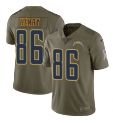 Youth Nike Chargers #86 Hunter Henry Olive Stitched NFL Limited 2017 Salute to Service Jersey Youth Nike Chargers #86 Hunter Henry Olive Stitched NFL Limited 2017 Salute to Service Jersey