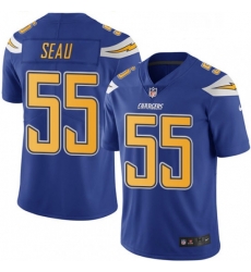 Youth Nike Los Angeles Chargers 55 Junior Seau Limited Electric Blue Rush Vapor Untouchable NFL Jersey Youth Nike Los Angeles Chargers 55 Junior Seau Limited Electric Blue Rush Vapor Untouchable NFL Jersey