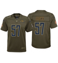 youth chargers jatavis brown olive 2017 salute to service jersey youth chargers jatavis brown olive 2017 salute to service jersey