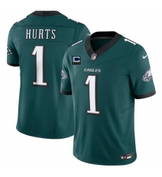 Men Philadelphia Eagles 1 Jalen Hurts Green F U S E With 4 Star C Patch Vapor Untouchable Limited Stitched Football Jersey Men Philadelphia Eagles 1 Jalen Hurts Green F U S E With 4 Star C Patch Vapor Untouchable Limited Stitched Football Jersey