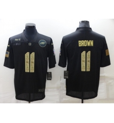 Men Philadelphia Eagles 11 A J Brown Black Camo Salute To Service Limited Stitched Jerse Men Philadelphia Eagles 11 A J Brown Black Camo Salute To Service Limited Stitched Jerse