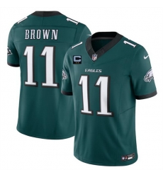 Men Philadelphia Eagles 11 A J Brown Green F U S E With 2 Star C Patch Vapor Untouchable Limited Stitched Football Jersey Men Philadelphia Eagles 11 A J Brown Green F U S E With 2 Star C Patch Vapor Untouchable Limited Stitched Football Jersey