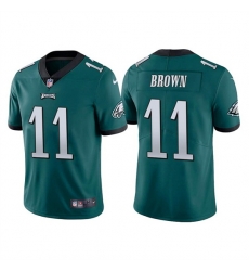 Men Philadelphia Eagles 11 A J Brown Green Vapor Untouchable Limited Stitched Jersey Men Philadelphia Eagles 11 A J Brown Green Vapor Untouchable Limited Stitched Jersey