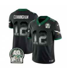 Men Philadelphia Eagles 12 Randall Cunningham Black 2023 F U S E Throwback Vapor Untouchable Limited Stitched Football Jersey Men Philadelphia Eagles 12 Randall Cunningham Black 2023 F U S E Throwback Vapor Untouchable Limited Stitched Football Jersey