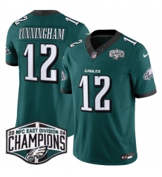 Men Philadelphia Eagles 12 Randall Cunningham Green 2024 New NFC East Champions F U S E Vapor Untouchable Limited Stitched Football Jersey Men Philadelphia Eagles 12 Randall Cunningham Green 2024 New NFC East Champions F U S E Vapor Untouchable Limited Stitched Football Jersey