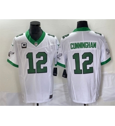 Men Philadelphia Eagles 12 Randall Cunningham White 2023 F U S E With C Patch Vapor Untouchable Stitched Football Jersey Men Philadelphia Eagles 12 Randall Cunningham White 2023 F U S E With C Patch Vapor Untouchable Stitched Football Jersey