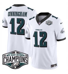 Men Philadelphia Eagles 12 Randall Cunningham White 2024 New NFC East Champions F U S E Vapor Untouchable Limited Stitched Football Jersey Men Philadelphia Eagles 12 Randall Cunningham White 2024 New NFC East Champions F U S E Vapor Untouchable Limited Stitched Football Jersey