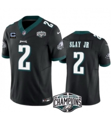 Men Philadelphia Eagles 2 Darius Slay JR Black 2024 NFC East Champions With 3 Star C Patch F U S E Vapor Untouchable Limited Stitched Football Jersey Men Philadelphia Eagles 2 Darius Slay JR Black 2024 NFC East Champions With 3 Star C Patch F U S E Vapor Untouchable Limited Stitched Football Jersey