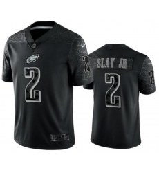 Men Philadelphia Eagles 2 Darius Slay Jr Black Reflective Limited Stitched Jersey Men Philadelphia Eagles 2 Darius Slay Jr Black Reflective Limited Stitched Jersey