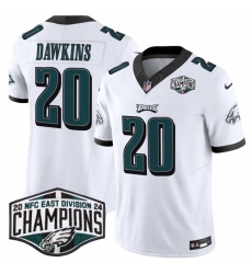 Men Philadelphia Eagles 20 Brian Dawkins White 2024 NFC East Champions F U S E Vapor Untouchable Limited Stitched Football Jersey Men Philadelphia Eagles 20 Brian Dawkins White 2024 NFC East Champions F U S E Vapor Untouchable Limited Stitched Football Jersey