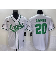 Men Philadelphia Eagles 20 Brian Dawkins White With C Patch Cool Base Stitched Baseball Jersey Men Philadelphia Eagles 20 Brian Dawkins White With C Patch Cool Base Stitched Baseball Jersey