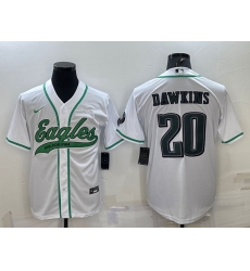 Men Philadelphia Eagles 20 Brian Dawkins White With Patch Cool Base Stitched Baseball Jersey Men Philadelphia Eagles 20 Brian Dawkins White With Patch Cool Base Stitched Baseball Jersey