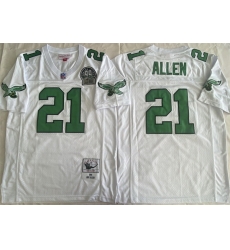 Men Philadelphia Eagles 21 Eric Allen White Throwback Stitched Football Jersey Men Philadelphia Eagles 21 Eric Allen White Throwback Stitched Football Jersey