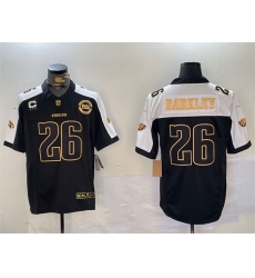 Men Philadelphia Eagles 26 Saquon Barkley Black Gold 2024 New F U S E With 3 Star C Patch Stitched Football Jersey Men Philadelphia Eagles 26 Saquon Barkley Black Gold 2024 New F U S E With 3 Star C Patch Stitched Football Jersey