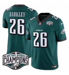 Men Philadelphia Eagles 26 Saquon Barkley Green 2024 New NFC East Champions F U S E Vapor Untouchable Limited Stitched Football Jersey Men Philadelphia Eagles 26 Saquon Barkley Green 2024 New NFC East Champions F U S E Vapor Untouchable Limited Stitched Football Jersey