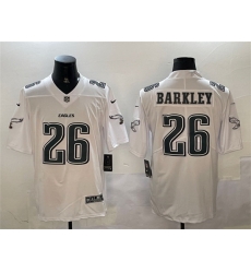 Men Philadelphia Eagles 26 Saquon Barkley White Fashion Vapor Untouchable Limited Stitched Football Jersey Men Philadelphia Eagles 26 Saquon Barkley White Fashion Vapor Untouchable Limited Stitched Football Jersey