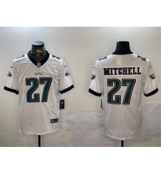 Men Philadelphia Eagles 27 Quinyon Mitchell White Vapor Untouchable Limited Stitched Football Jersey Men Philadelphia Eagles 27 Quinyon Mitchell White Vapor Untouchable Limited Stitched Football Jersey