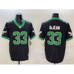 Men Philadelphia Eagles 33 Cooper DeJean Black  F U S E Vapor Untouchable Limited Stitched Football Jersey