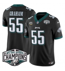 Men Philadelphia Eagles 55 Brandon Graham Black 2024 NFC East Champions With 4 Star C Patch F U S E Vapor Untouchable Limited Stitched Football Jersey Men Philadelphia Eagles 55 Brandon Graham Black 2024 NFC East Champions With 4 Star C Patch F U S E Vapor Untouchable Limited Stitched Football Jersey