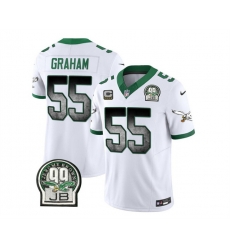 Men Philadelphia Eagles 55 Brandon Graham White 2023 F U S E With 4 Star C Patch Throwback Vapor Untouchable Limited Stitched Football Jersey Men Philadelphia Eagles 55 Brandon Graham White 2023 F U S E With 4 Star C Patch Throwback Vapor Untouchable Limited Stitched Football Jersey