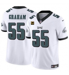 Men Philadelphia Eagles 55 Brandon Graham White F U S E With 4 Star C Patch Vapor Untouchable Limited Stitched Football Jersey Men Philadelphia Eagles 55 Brandon Graham White F U S E With 4 Star C Patch Vapor Untouchable Limited Stitched Football Jersey