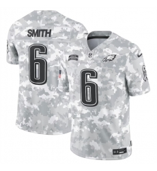 Men Philadelphia Eagles 6 DeVonta Smith 2024 Arctic Camo Salute To Service Limited Stitched Football Jersey Men Philadelphia Eagles 6 DeVonta Smith 2024 Arctic Camo Salute To Service Limited Stitched Football Jersey