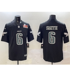 Men Philadelphia Eagles 6 DeVonta Smith Black 2025 Super Bowl LIX Patch Fashion New Vapor Untouchable Limited Stitched Football Jersey Men Philadelphia Eagles 6 DeVonta Smith Black 2025 Super Bowl LIX Patch Fashion New Vapor Untouchable Limited Stitched Football Jersey