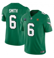 Men Philadelphia Eagles 6 DeVonta Smith Green 2023 F U S E Throwback With 1 Star C Patch And John Madden Patch Vapor Limited Stitched Football Jersey Men Philadelphia Eagles 6 DeVonta Smith Green 2023 F U S E Throwback With 1 Star C Patch And John Madden Patch Vapor Limited Stitched Football Jersey