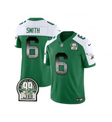 Men Philadelphia Eagles 6 DeVonta Smith Green White 2023 F U S E Throwback Vapor Untouchable Limited Stitched Football Jersey Men Philadelphia Eagles 6 DeVonta Smith Green White 2023 F U S E Throwback Vapor Untouchable Limited Stitched Football Jersey