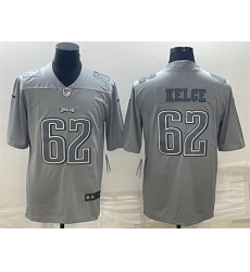 Men Philadelphia Eagles 62 Jason Kelce Gray Atmosphere Fashion Stitched Jersey Men Philadelphia Eagles 62 Jason Kelce Gray Atmosphere Fashion Stitched Jersey