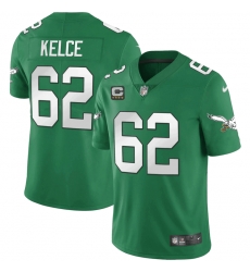 Men Philadelphia Eagles 62 Jason Kelce Green Vapor Untouchable Limited Stitched Football Jersey Men Philadelphia Eagles 62 Jason Kelce Green Vapor Untouchable Limited Stitched Football Jersey