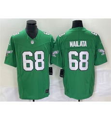 Men Philadelphia Eagles 68 Jordan Mailata Green 2023 F U S E Vapor Untouchable Stitched Football Jersey Men Philadelphia Eagles 68 Jordan Mailata Green 2023 F U S E Vapor Untouchable Stitched Football Jersey