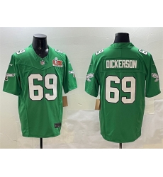Men Philadelphia Eagles 69 Landon Dickerson Green 2025 Super Bowl LIX Patch F U S E Throwback Vapor Untouchable Limited Stitched Football Jersey Men Philadelphia Eagles 69 Landon Dickerson Green 2025 Super Bowl LIX Patch F U S E Throwback Vapor Untouchable Limited Stitched Football Jersey