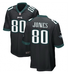 Men Philadelphia Eagles 80 Julio Jones Black 2023 Stitched Game Jersey Men Philadelphia Eagles 80 Julio Jones Black 2023 Stitched Game Jersey