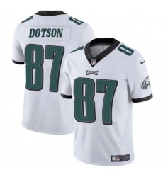 Men Philadelphia Eagles 87 Jahan Dotson White Vapor Untouchable Limited Stitched Football Jersey Men Philadelphia Eagles 87 Jahan Dotson White Vapor Untouchable Limited Stitched Football Jersey