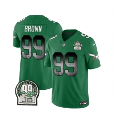 Men Philadelphia Eagles 99 Jerome Brown Green 2023 F U S E Throwback Vapor Untouchable Limited Stitched Football Jersey Men Philadelphia Eagles 99 Jerome Brown Green 2023 F U S E Throwback Vapor Untouchable Limited Stitched Football Jersey