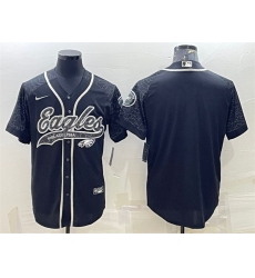 Men Philadelphia Eagles Blank Black Reflective With Patch Cool Base Stitched Baseball Jersey Men Philadelphia Eagles Blank Black Reflective With Patch Cool Base Stitched Baseball Jersey