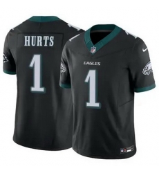 Men Philadelphia Eagles Jalen Hurts 1 Black F U S E Stitched NFL Jersey Men Philadelphia Eagles Jalen Hurts 1 Black F U S E Stitched NFL Jersey